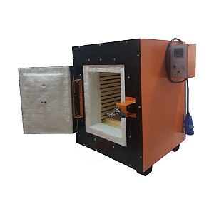 FORNO MUFLA 40L TEMPERATURA 1200°C DIMENSOES INTERNAS 300X400X300MM TRIFASICO 380V INNVTC