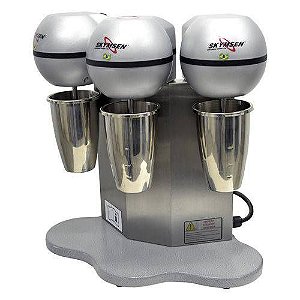 Batedor de Milk Shake com Copo em Inox e 3 Hastes Skymsen BMS-3-N
