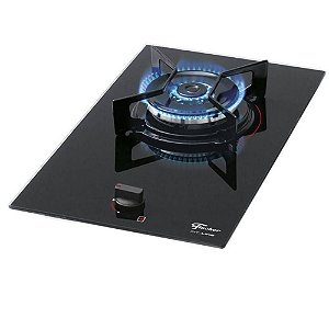 Fogão Cooktop Fischer Bivolt 1Q TC Fit Line Gás Mesa Vidro Preto