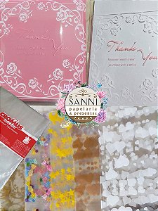Sacos para embalagens: transparente e decorados.