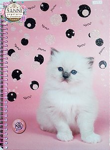 Caderno universitário decorativo com 15 matérias.