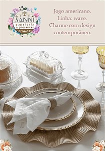Jogos americanos de tecidos estampados.