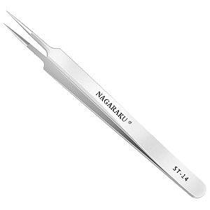 Pinça Nagaraku Extensão de Cílios Reta ST-14 Silver