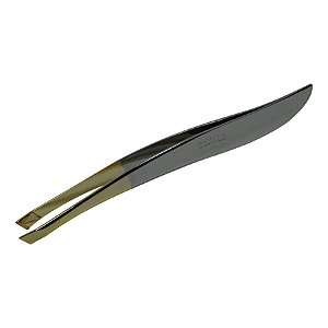 Pinça Solingen Chanfrada Folha Ponta Dourada