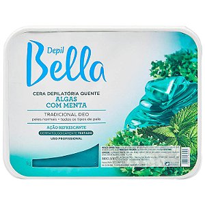 Cera Quente Depil Bella 1kg Algas Com Menta