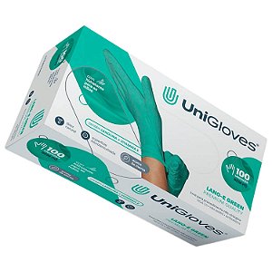 Luva Unigloves Latex Lano-E Green
