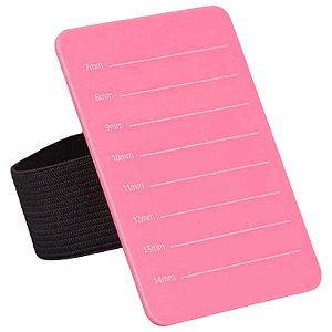 Pulseira Suporte Auxiliar com Velcro Extensão de Cílios Rosa