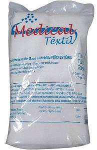 Compressa de Gaze Não Estéril Medical Textil 13 Fios 500un