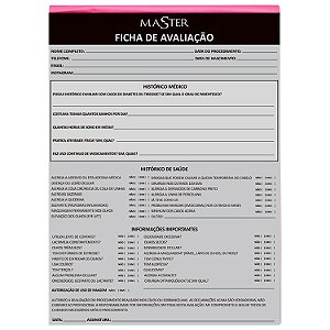 Ficha de Anamnese Master 50 Folhas