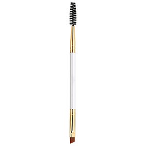 Pincel Duplo Escovinha + Chanfrado para Cílios Sobrancelha Henna Tintura