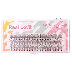 Cílios Tufinho Real Love 30P Sem Nó 60 Fans para Extensão de Cílios