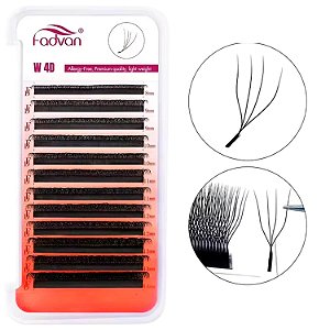 Cílios Fadvan 4D W Fios Tecnológicos Extensão Volume Egípcio