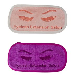 Kit 2 Toalhas Apoio de Testa para Extensão de Cílios Lash Designer