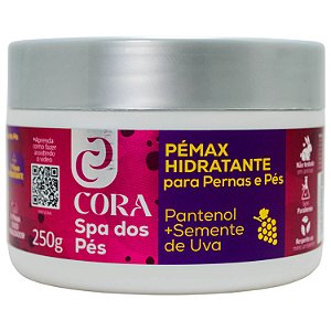 Creme Hidratante Pémax Cora Spa para Pernas e Pés Pantenol + Semente de Uva 250g