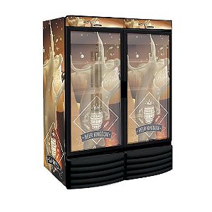 Geladeira expositora porta dupla de vidro Metalfrio 1100 litros