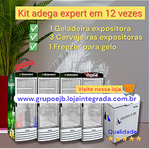 Kit adega expert 3 cervejeiras 1 geladeira e 1 freezer