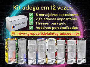 Kit adega completo (6 cervejeiras, 2 geladeiras e 1 freezer)