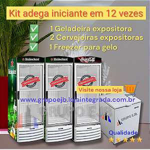 Kit adega iniciante 2 (2 cervejeiras e 1 geladeira)