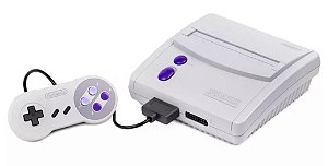 Console Super Nintendo Baby Completo + Jogo Brinde