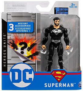Boneco Articulado Dc Comics 10 Cm Superman (Preto)