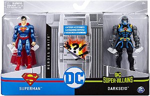 Bonecos Articulados Dc Comics 10cm - Superman E Darkseid