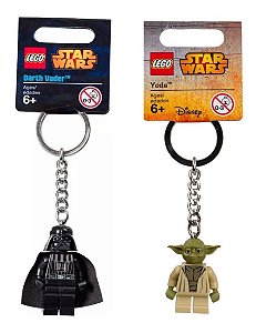 Lego Chaveiro Star Wars - Darth Vader 850996 E Yoda 853449