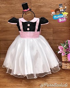 Vestido Mundo Bita Festa Infantil Luxo 1/2/3/4 Anos