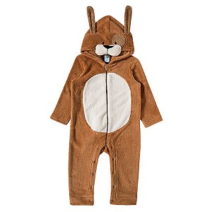 Macacão Infantil Pelúcia Plush Cachorrinho Kids Tiptop