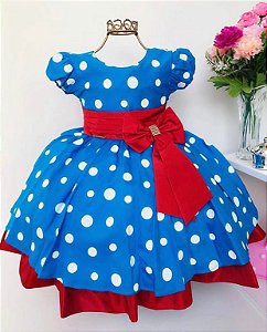 Vestido Infantil Azul Cinderela , Frozen Luxo - Menina bonita 1/2/3 Anos -  Perollas Kids