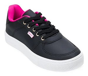 Tênis Infantil Escolar Preto/ Branco Blog Pampili