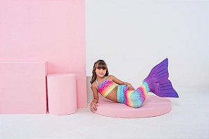 Cauda de Sereia Infantil com Biquíni