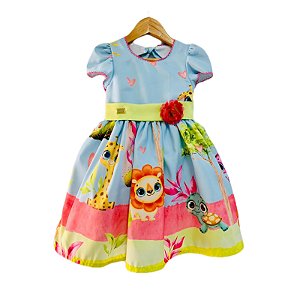 Vestido Infantil Safari Colors