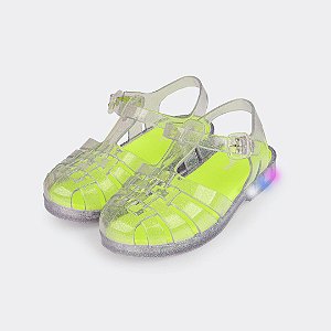 Sandália de Led Infantil Full Plastic Valen Glitter Pampili