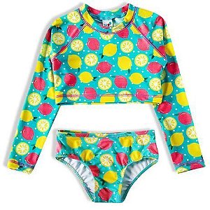 Conjunto Infantil Feminino Praia Tip Top Juvenil Limão