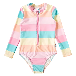 body praia manga longa listrado elastano toddler Tip top