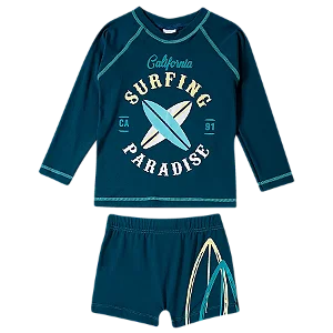 Conjunto De Praia Infantil Com Proteção Solar Tip Top Surfing