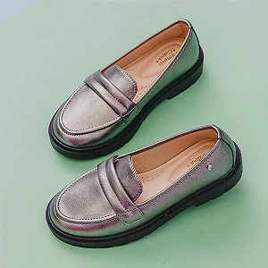 Sapato Infantil Pampili Tifany Mocassim Grafite