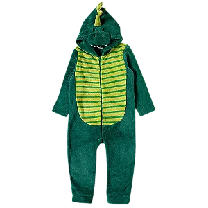 Macacão Peludinhos Jacaré Com Capuz Kids 4 a 10 Anos