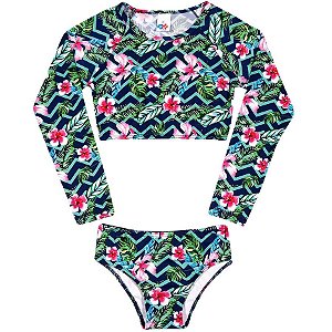 Biquíni Infantil Com Proteção Solar Surfista Cropped Toddler