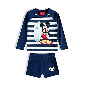 Conjunto Praia Mickey Mouse - Disney Tip Top Marinho