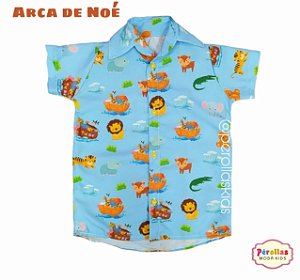 Camisa Infantil Arca De Noé Temática 1/2/3/4 /anos