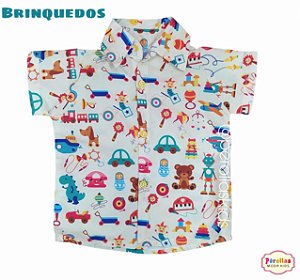 Camisa Infantil Brinquedos Temática 1/2/3/4 /anos