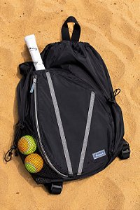 Mochila de Beach Tennis Pro Smash-Preto com Grafite