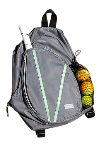 Mochila de Beach Tennis Pro Smash-Grafite com Verde Pistache