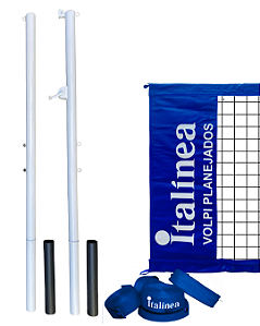 Kit Profissional Linha Premium Completo de Beach Tennis Personalizado com Poste Fixo