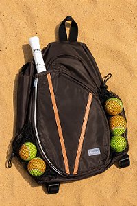 Mochila de Beach Tennis Pro Smash-Marrom com Caramelo