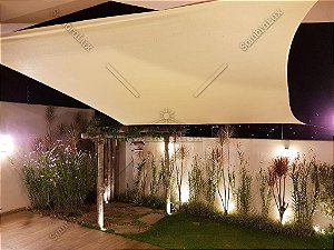 Tela de Sombreamento 5x5m com Kit de Instalação - Quadrada - Sombralux