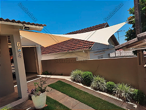 Tela de Sombreamento 5x3m (3x5m) com Kit de Instalação - Retangular - Sombralux