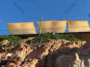 Tela de Sombreamento 5x4m (4x5m) com Kit de Instalação - Retangular - Sombralux