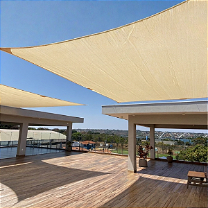 Tela de Sombreamento 6x4m (4x6m) com Kit de Instalação - Retangular - Sombralux